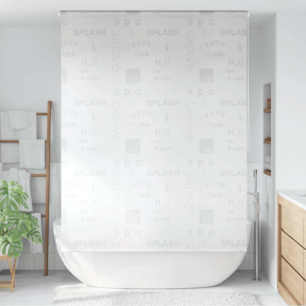 vidaXL Roletă perdea de duș 140x240 cm Imprimeu Splash vidaXL Roletă perdea de duș 140x240 cm Imprimeu Splash