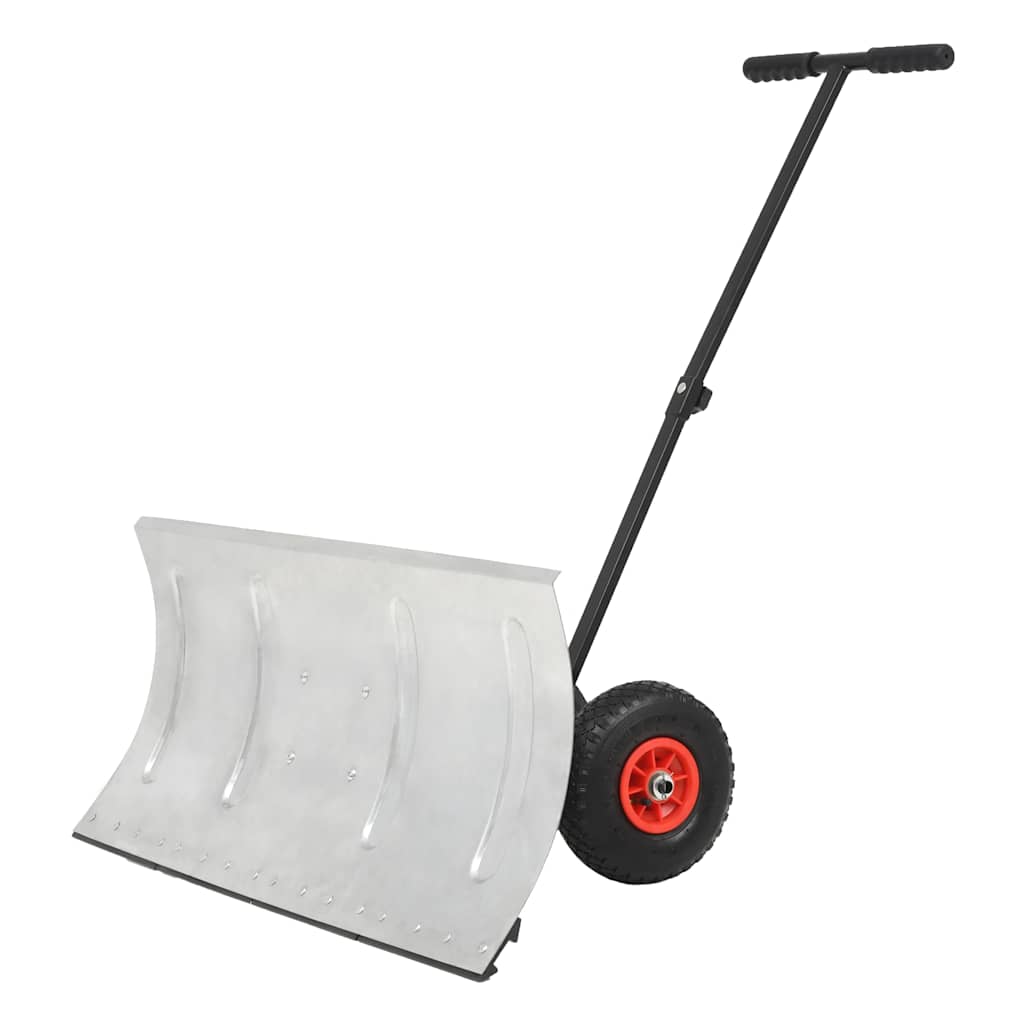 vidaXL Plug de zăpadă manual cu roți, 100 x 44 cm vidaXL Plug de zăpadă manual cu roți, 100 x 44 cm
