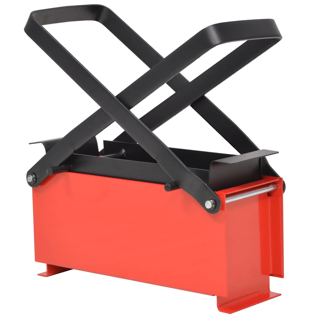 vidaXL Presă de bricheți din hârtie, oțel, 34x14x14 cm, negru și roșu vidaXL Presă de bricheți din hârtie, oțel, 34x14x14 cm, negru și roșu
