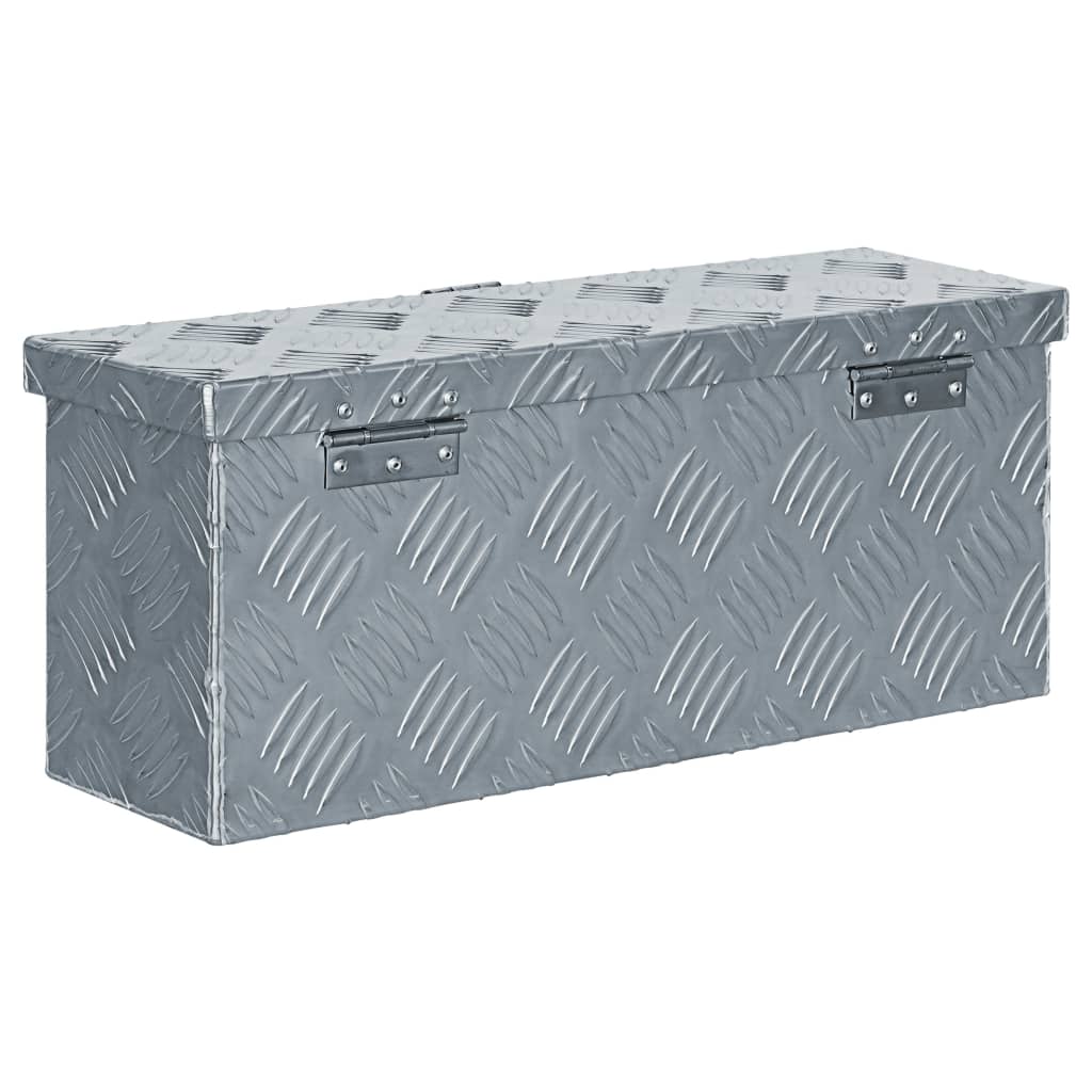 vidaXL Cutie din aluminiu, 48,5 x 14 x 20 cm, argintiu vidaXL Cutie din aluminiu, 48,5 x 14 x 20 cm, argintiu
