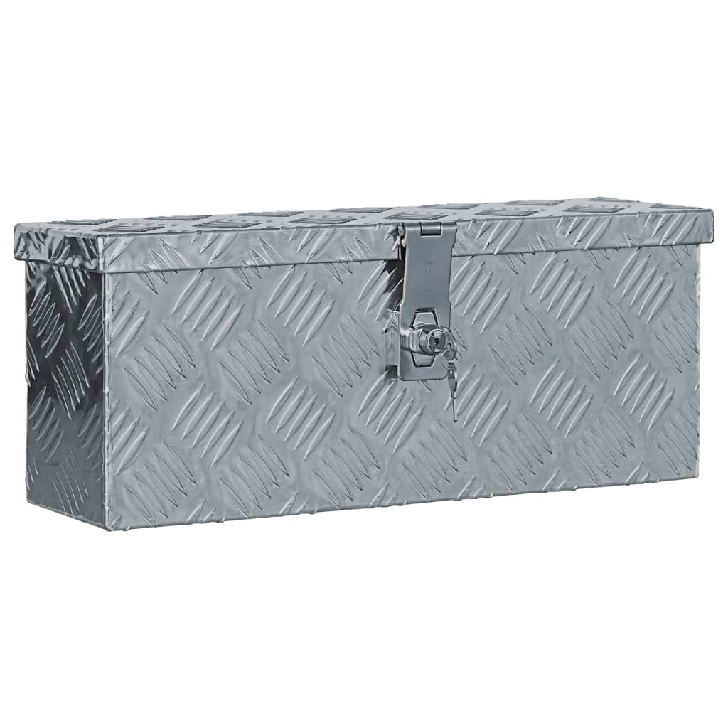 vidaXL Cutie din aluminiu, 48,5 x 14 x 20 cm, argintiu vidaXL Cutie din aluminiu, 48,5 x 14 x 20 cm, argintiu