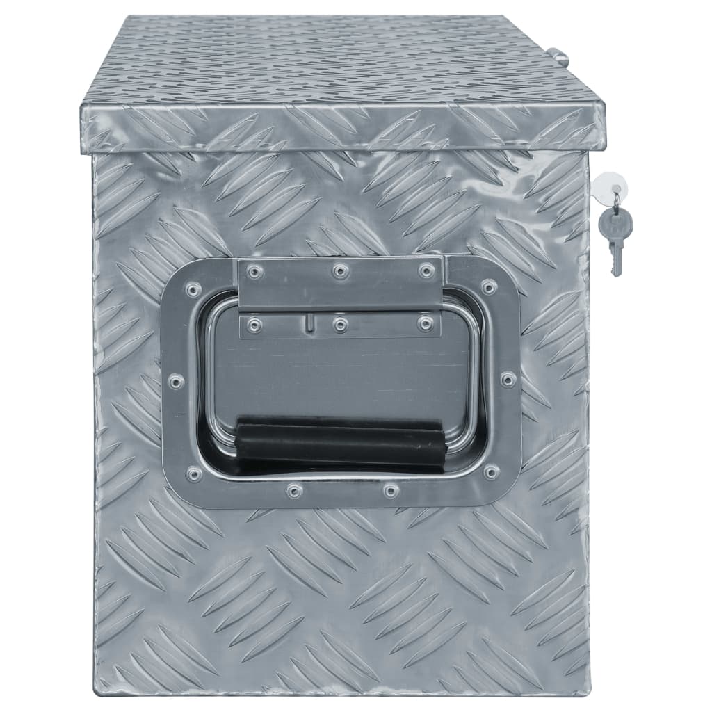 vidaXL Cutie din aluminiu, 61,5 x 26,5 x 30 cm, argintiu vidaXL Cutie din aluminiu, 61,5 x 26,5 x 30 cm, argintiu