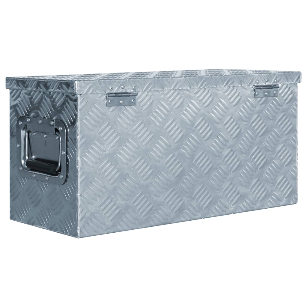 vidaXL Cutie din aluminiu, 61,5 x 26,5 x 30 cm, argintiu vidaXL Cutie din aluminiu, 61,5 x 26,5 x 30 cm, argintiu