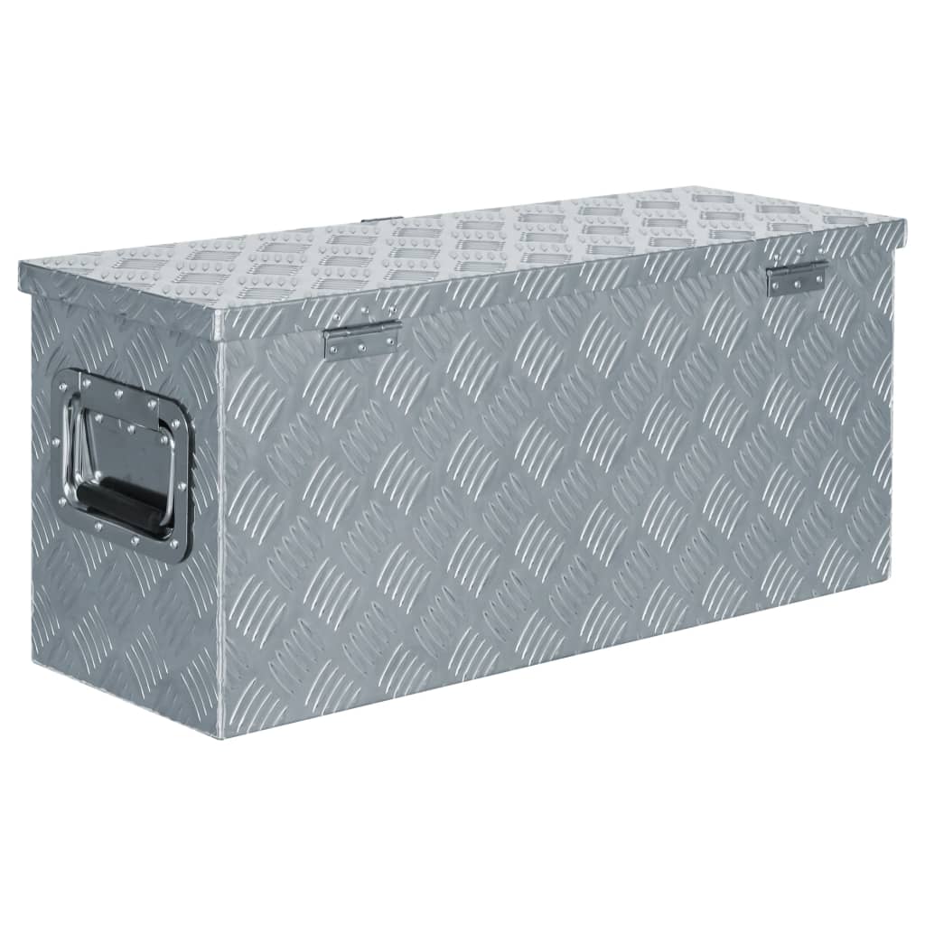 vidaXL Cutie din aluminiu, 76,5 x 26,5 x 33 cm, argintiu vidaXL Cutie din aluminiu, 76,5 x 26,5 x 33 cm, argintiu