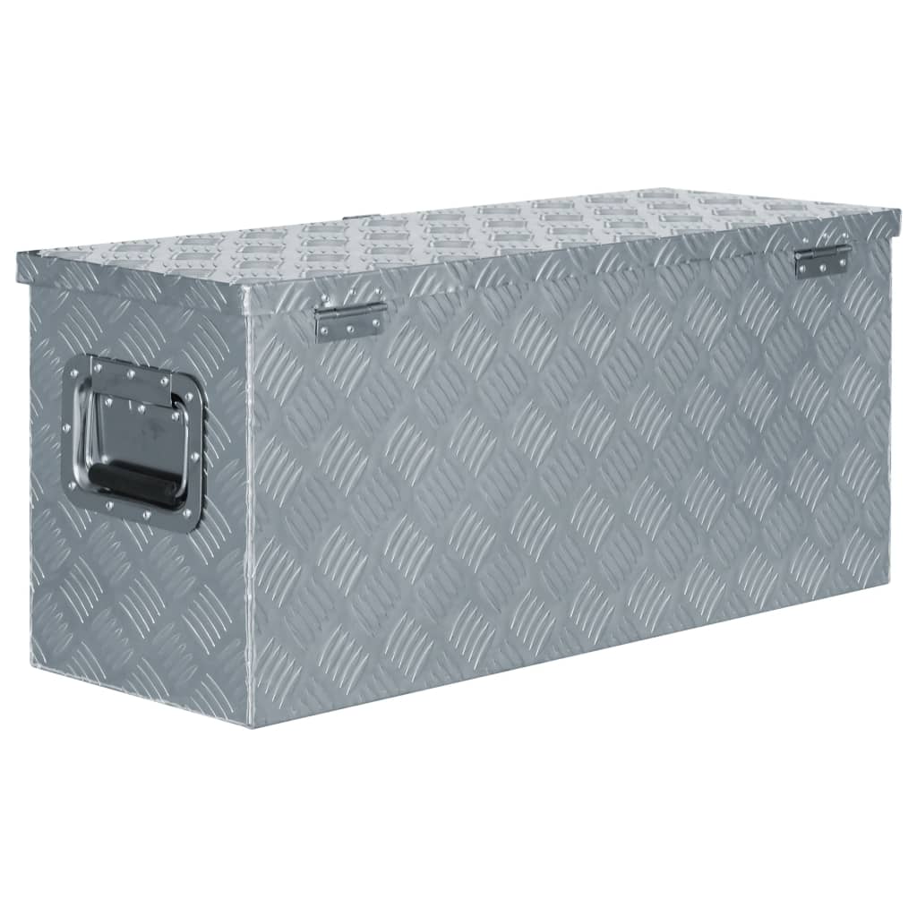 vidaXL Cutie din aluminiu, 80 x 30 x 35 cm, argintiu vidaXL Cutie din aluminiu, 80 x 30 x 35 cm, argintiu