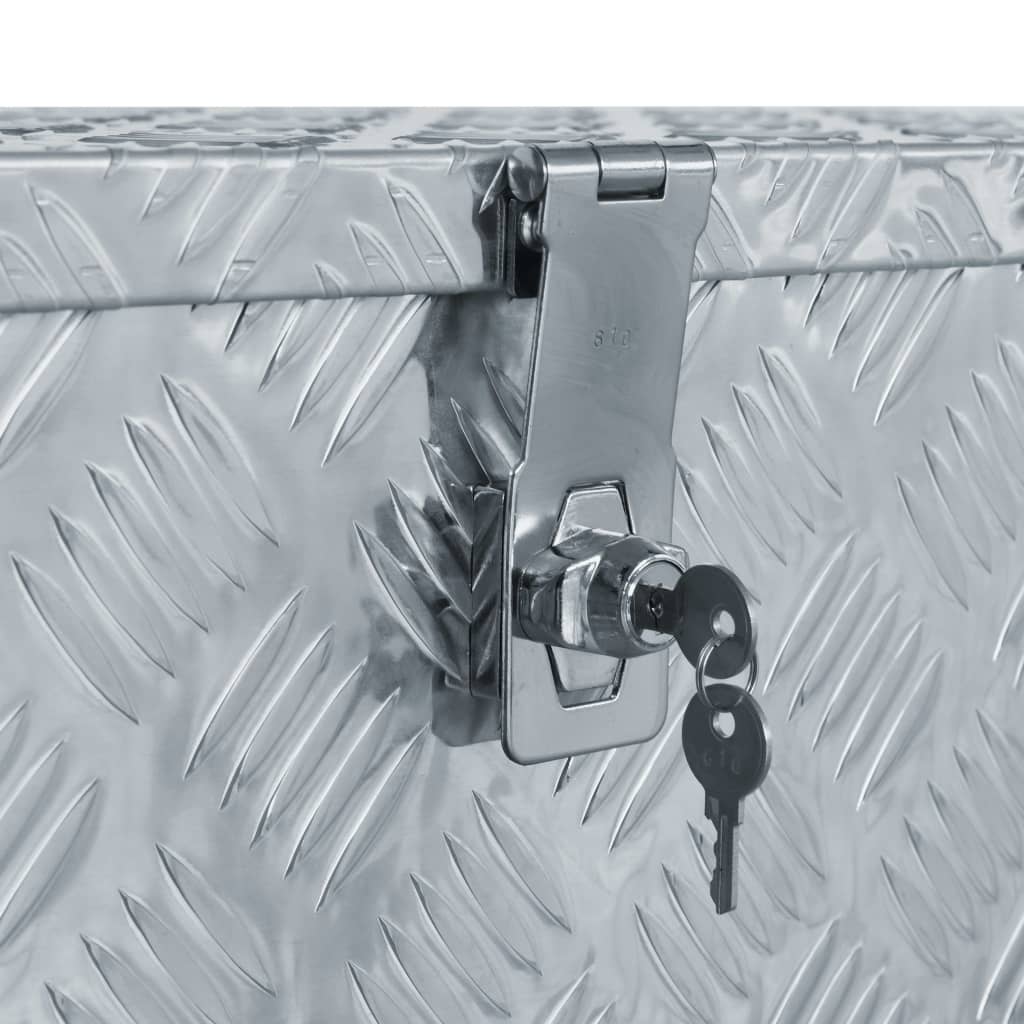 vidaXL Cutie din aluminiu, 80 x 30 x 35 cm, argintiu vidaXL Cutie din aluminiu, 80 x 30 x 35 cm, argintiu