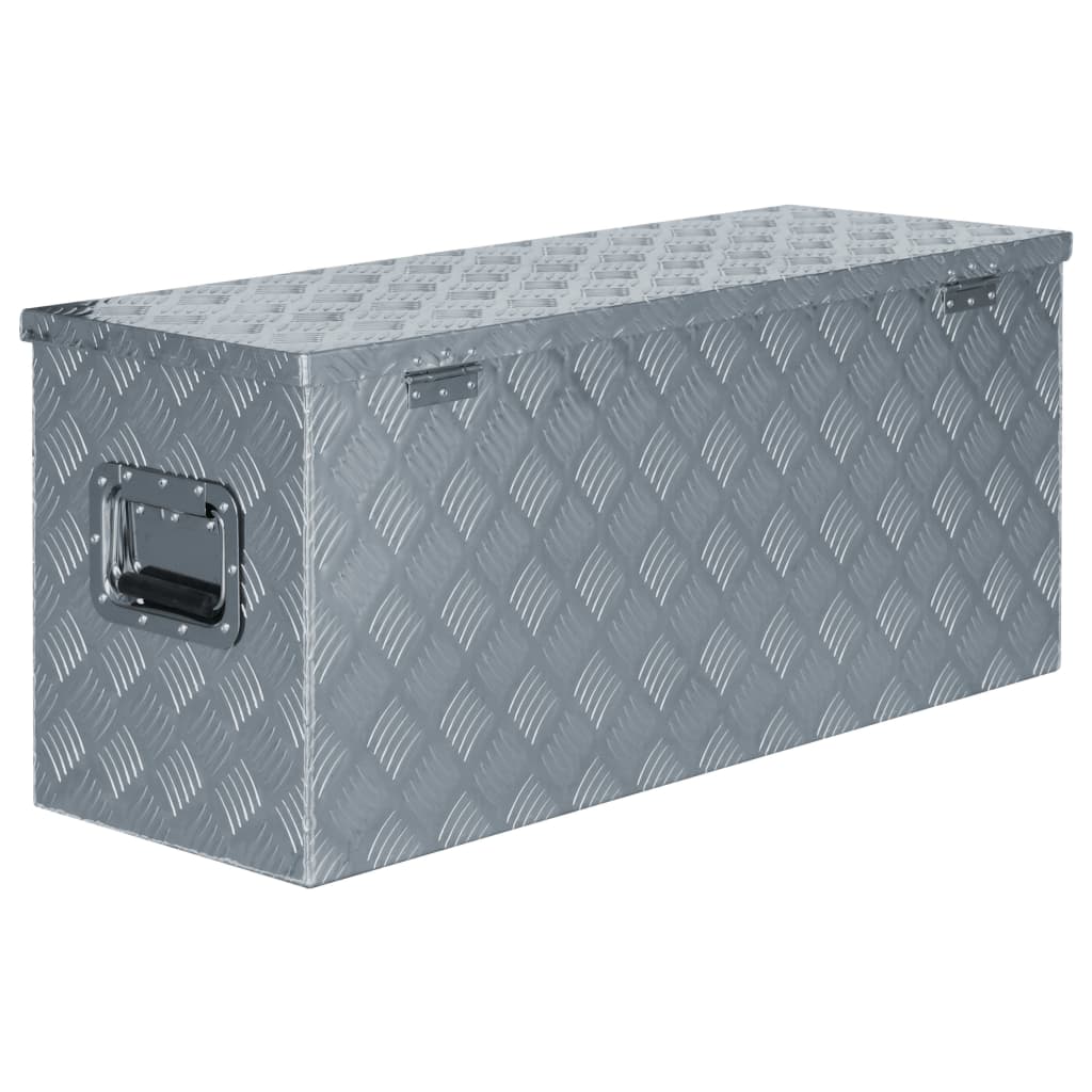 vidaXL Cutie din aluminiu, 90,5 x 35 x 40 cm, argintiu vidaXL Cutie din aluminiu, 90,5 x 35 x 40 cm, argintiu