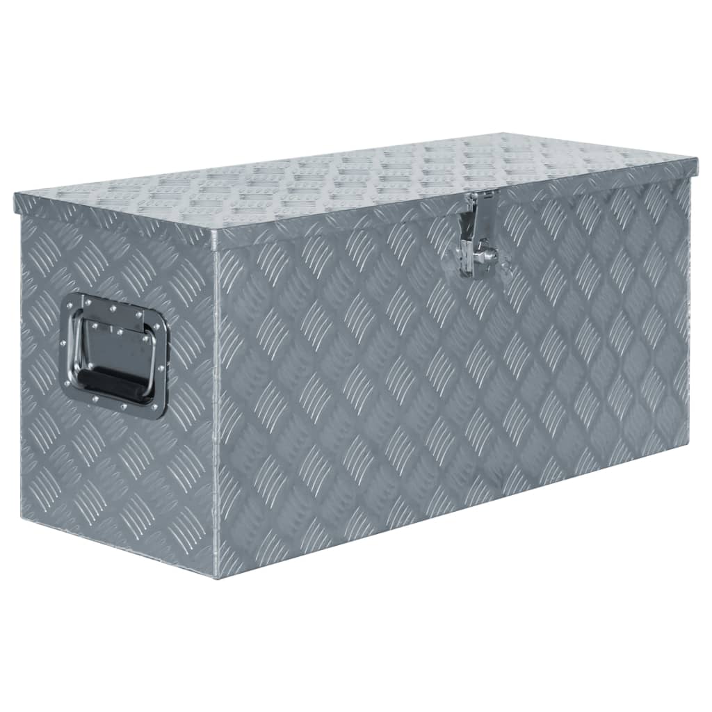 vidaXL Cutie din aluminiu, 90,5 x 35 x 40 cm, argintiu vidaXL Cutie din aluminiu, 90,5 x 35 x 40 cm, argintiu