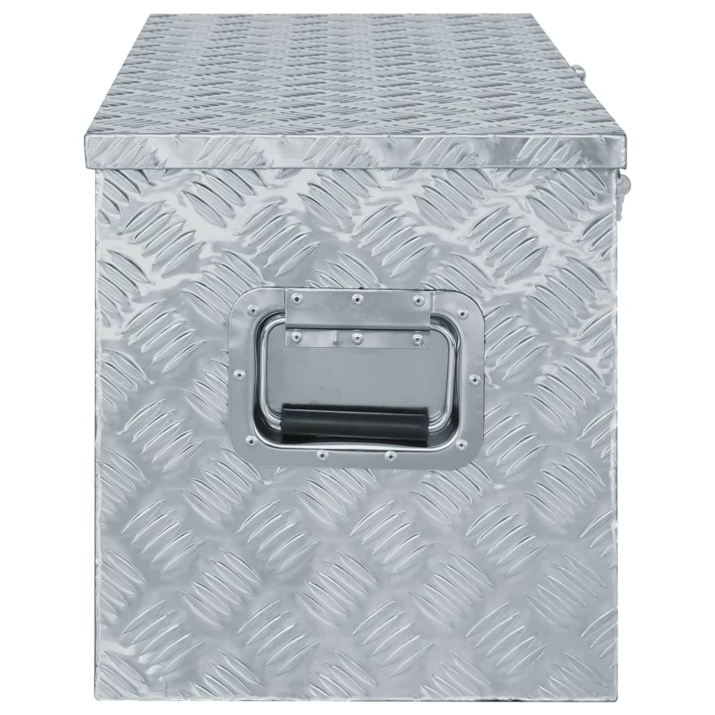 vidaXL Cutie din aluminiu, 110,5 x 38,5 x 40 cm, argintiu vidaXL Cutie din aluminiu, 110,5 x 38,5 x 40 cm, argintiu