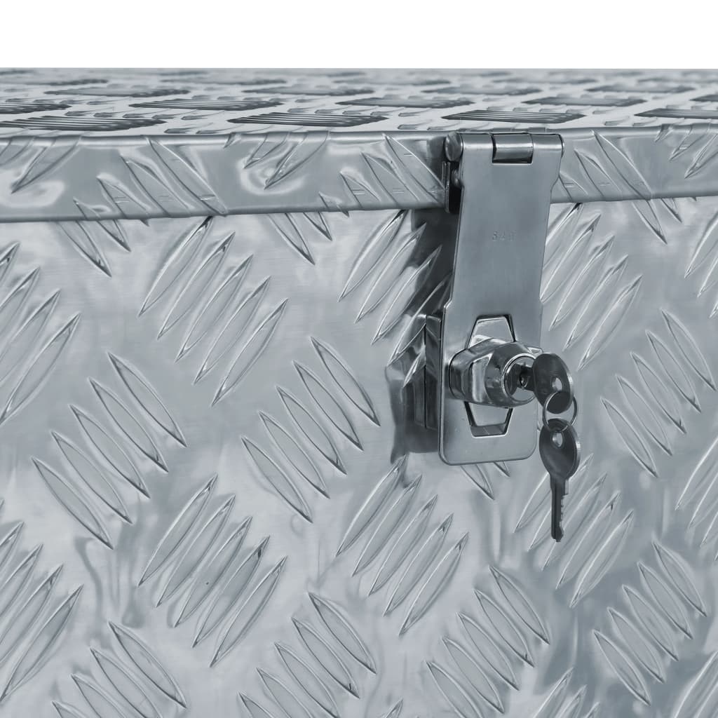 vidaXL Cutie din aluminiu, 110,5 x 38,5 x 40 cm, argintiu vidaXL Cutie din aluminiu, 110,5 x 38,5 x 40 cm, argintiu