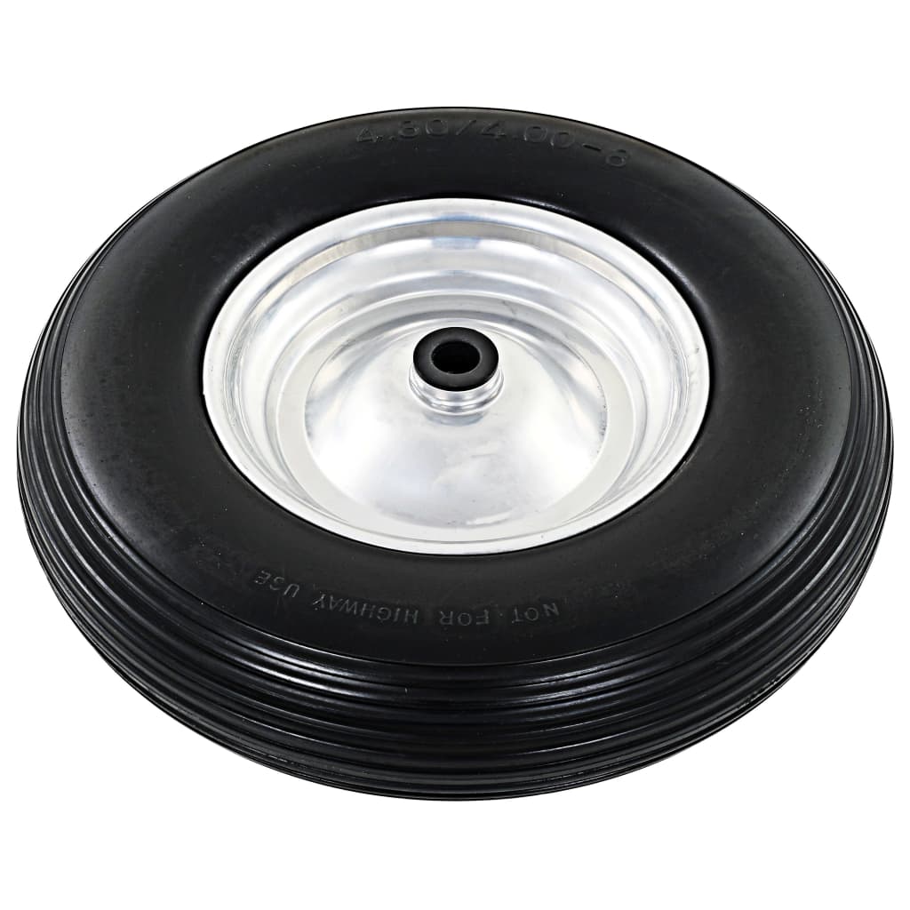 vidaXL Roți de roabă cu osie, 2 buc, 4.00-8, PU solid, 390 mm vidaXL Roți de roabă cu osie, 2 buc, 4.00-8, PU solid, 390 mm