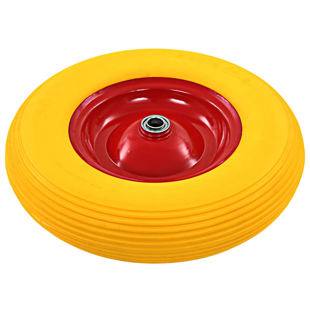 vidaXL Roată de roabă cu osie, 4.00-8, PU solid, 390 mm vidaXL Roată de roabă cu osie, 4.00-8, PU solid, 390 mm