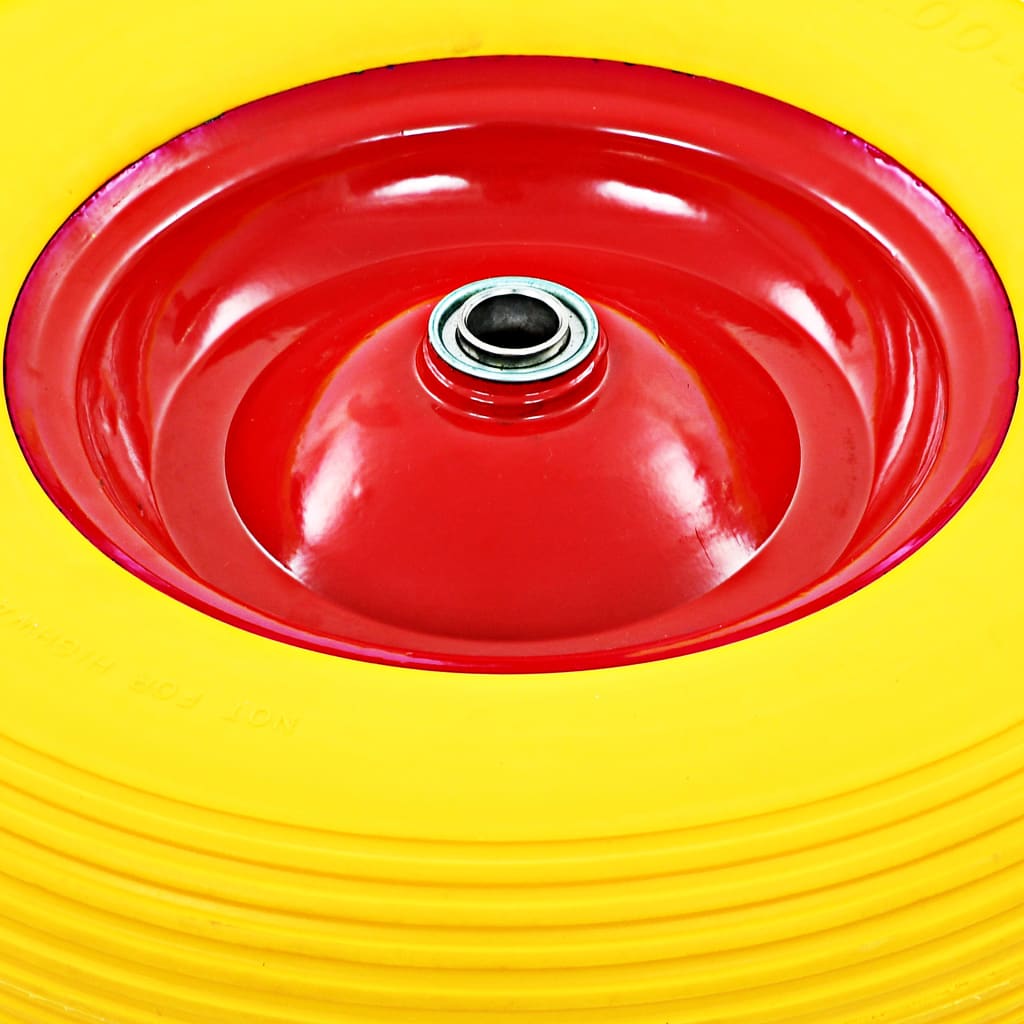 vidaXL Roată de roabă cu osie, 4.00-8, PU solid, 390 mm vidaXL Roată de roabă cu osie, 4.00-8, PU solid, 390 mm