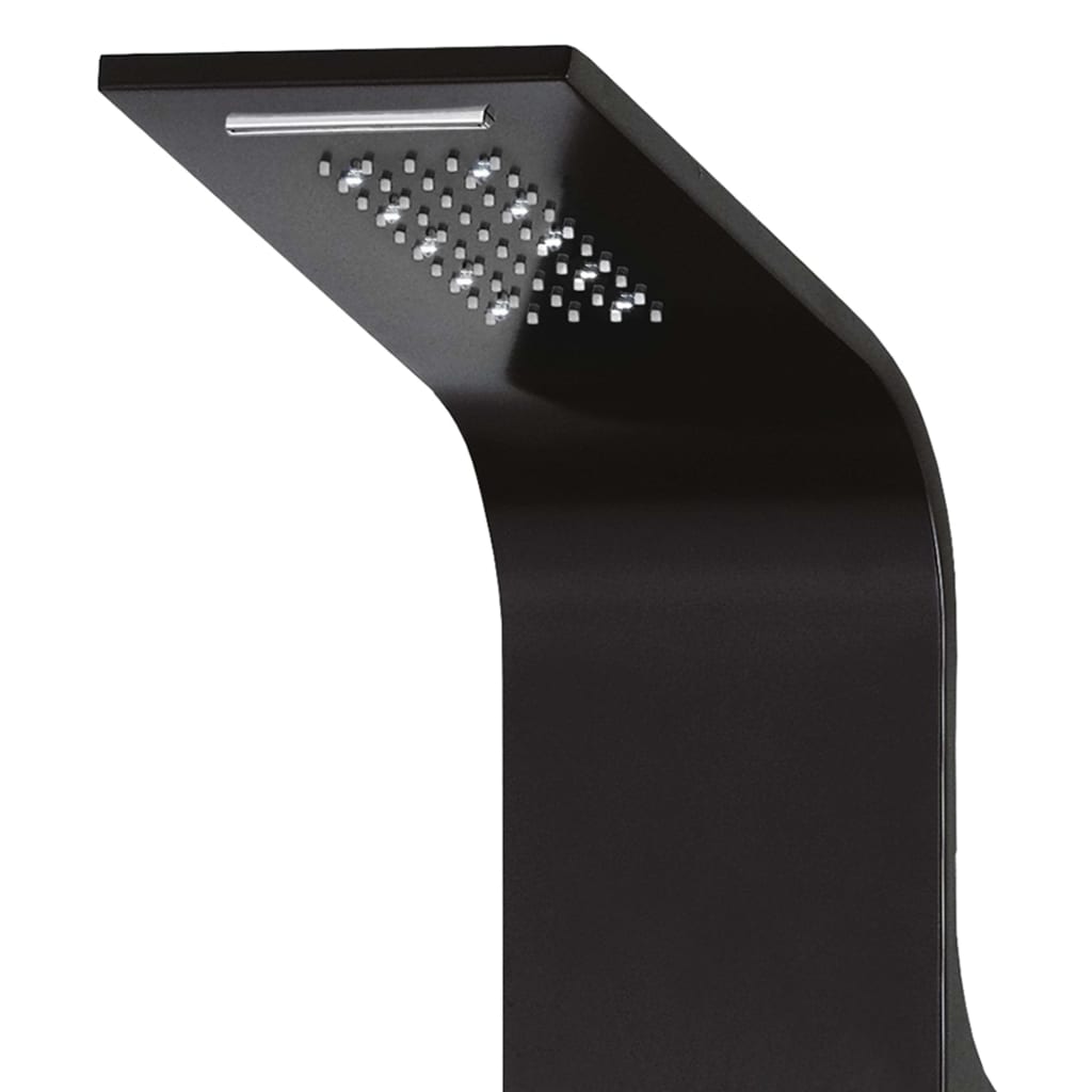 vidaXL Unitate panou de duș, negru, 20x44x130 cm, aluminiu vidaXL Unitate panou de duș, negru, 20x44x130 cm, aluminiu