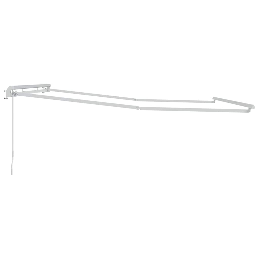 vidaXL Copertină Manual Alb 4 × 3 m Metal
