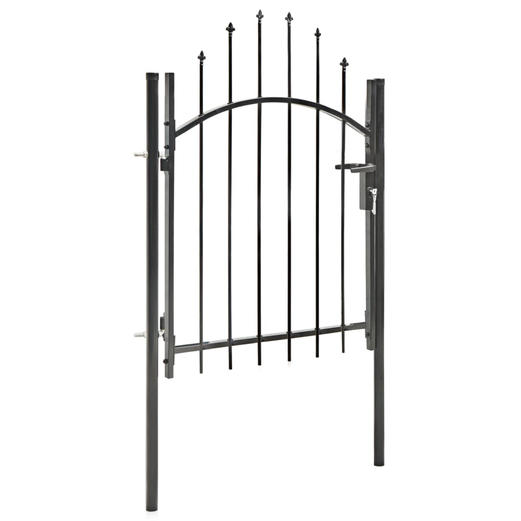 vidaXL Poartă de grădină, negru, 1 x 1,5 m, oțel vidaXL Poartă de grădină, negru, 1 x 1,5 m, oțel