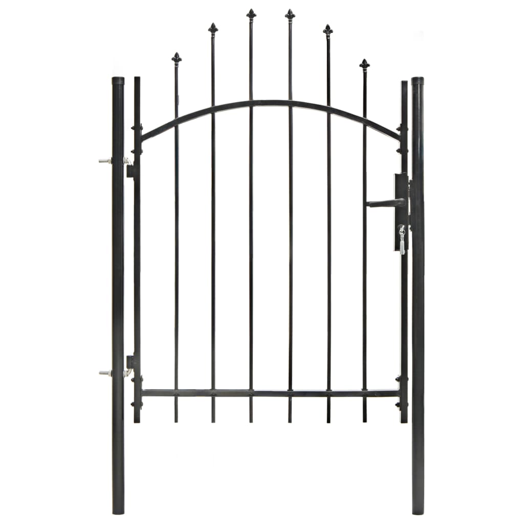 vidaXL Poartă de grădină, negru, 1 x 1,5 m, oțel vidaXL Poartă de grădină, negru, 1 x 1,5 m, oțel