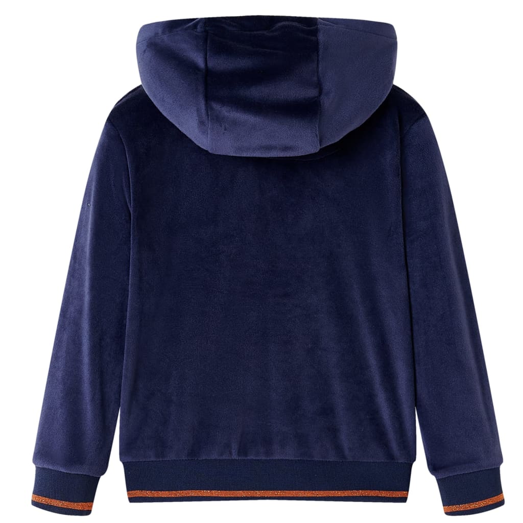 Jachetă cu glugă pentru copii, bleumarin, 104 Jachetă cu glugă pentru copii, bleumarin, 104