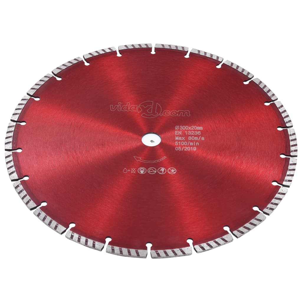 vidaXL Disc diamantat de tăiere cu turbo, oțel, 300 mm vidaXL Disc diamantat de tăiere cu turbo, oțel, 300 mm