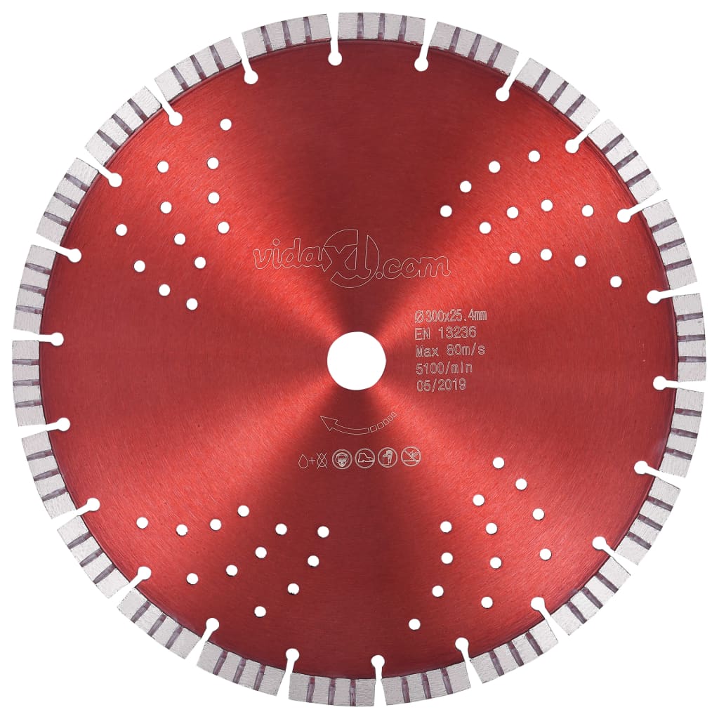 vidaXL Disc diamantat de tăiere cu segmente turbo și găuri oțel 300 mm vidaXL Disc diamantat de tăiere cu segmente turbo și găuri oțel 300 mm