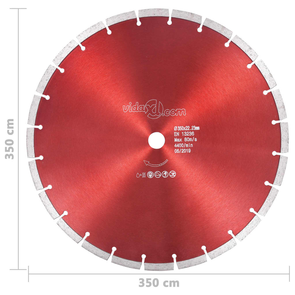 vidaXL Disc diamantat de tăiere, oțel, 350 mm vidaXL Disc diamantat de tăiere, oțel, 350 mm
