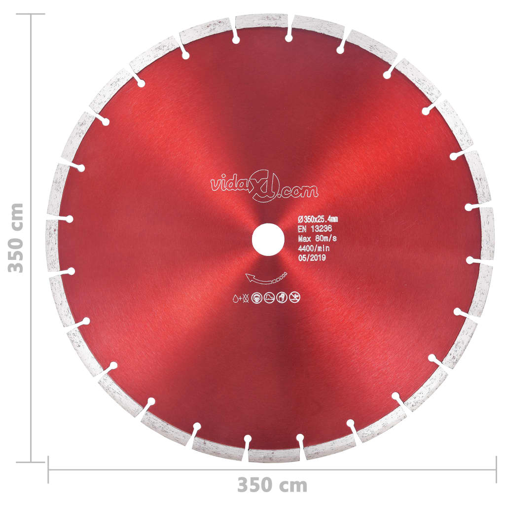 vidaXL Disc diamantat de tăiere, oțel, 350 mm vidaXL Disc diamantat de tăiere, oțel, 350 mm