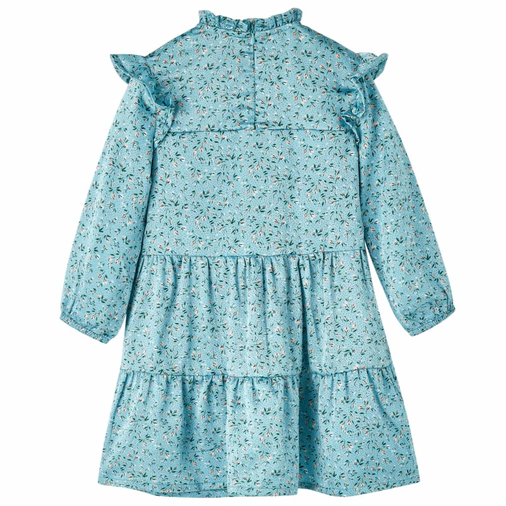 Rochie pentru copii cu mâneci lungi, albastru, 116