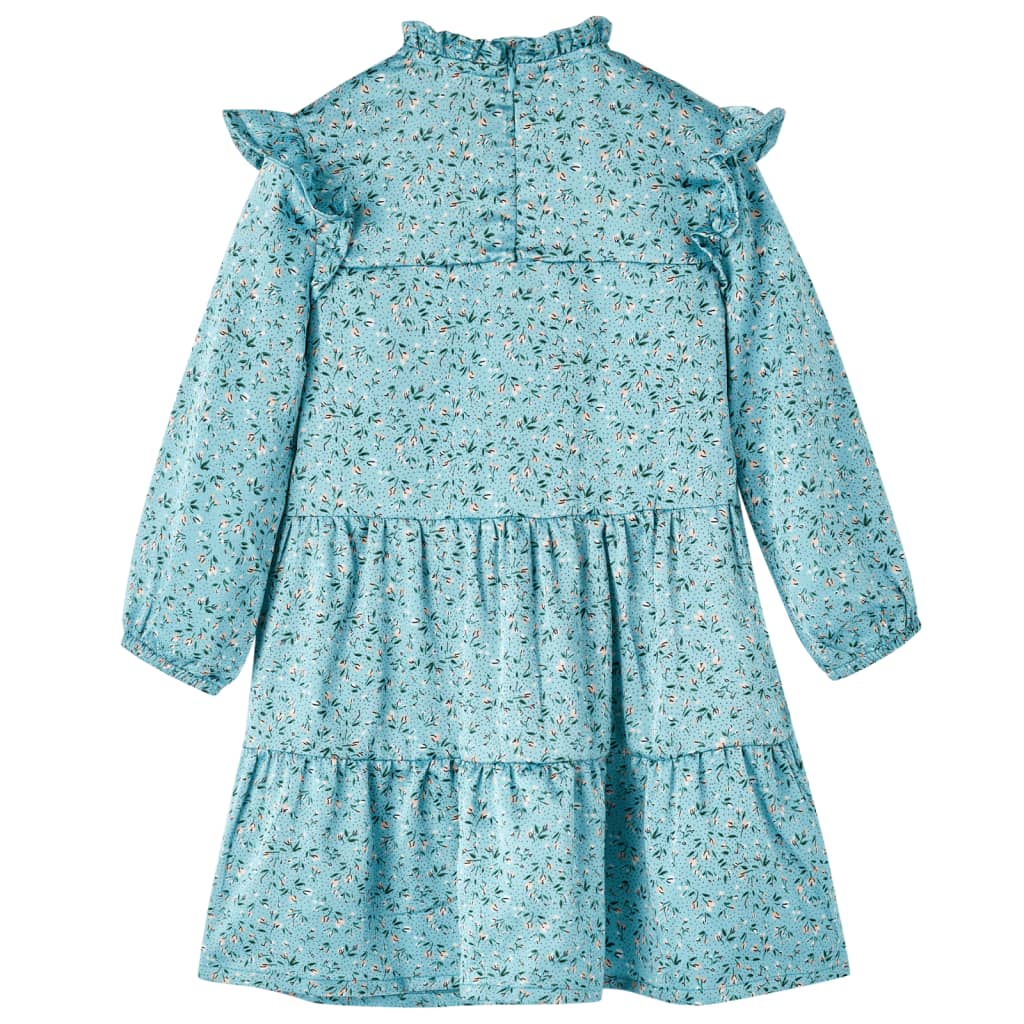 Rochie pentru copii cu mâneci lungi, albastru, 128
