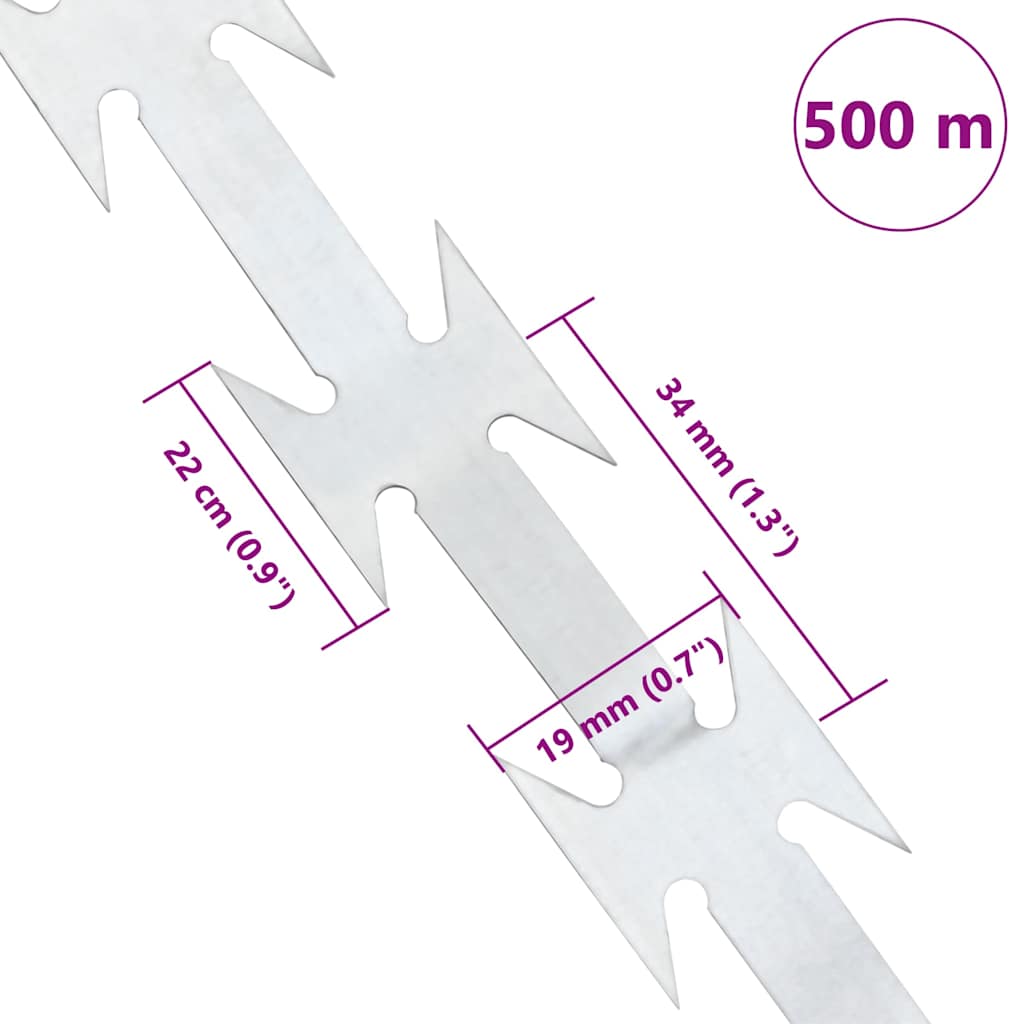 vidaXL Sârmă ghimpată Concertina, oțel galvanizat, 500 m vidaXL Sârmă ghimpată Concertina, oțel galvanizat, 500 m