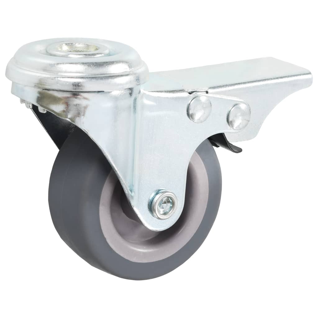 vidaXL Roți pivotante cu gaură șurub, frâne duble, 4 buc., 50 mm vidaXL Roți pivotante cu gaură șurub, frâne duble, 4 buc., 50 mm