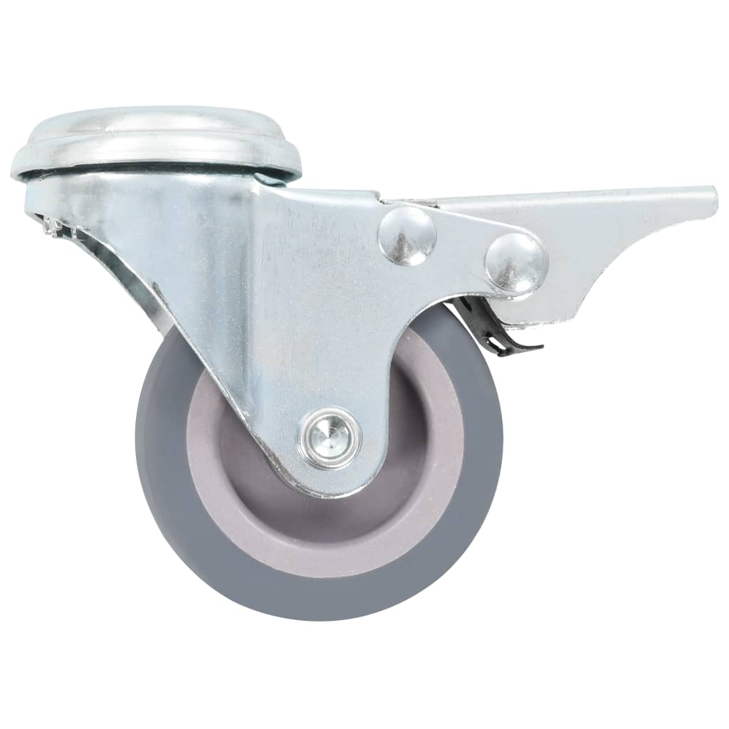 vidaXL Roți pivotante cu gaură șurub, frâne duble, 4 buc., 50 mm vidaXL Roți pivotante cu gaură șurub, frâne duble, 4 buc., 50 mm