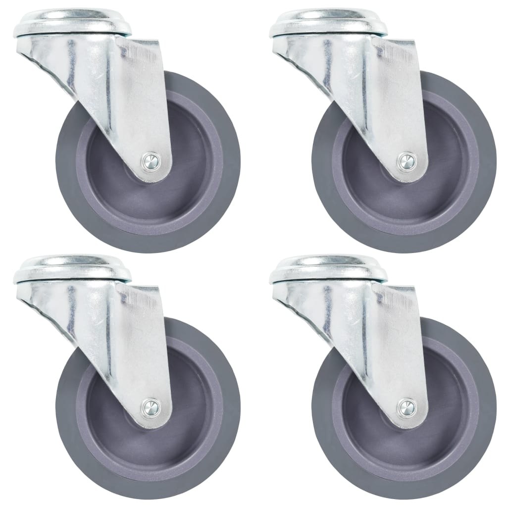 vidaXL Roți pivotante cu gaură pentru șurub, 4 buc., 75 mm vidaXL Roți pivotante cu gaură pentru șurub, 4 buc., 75 mm