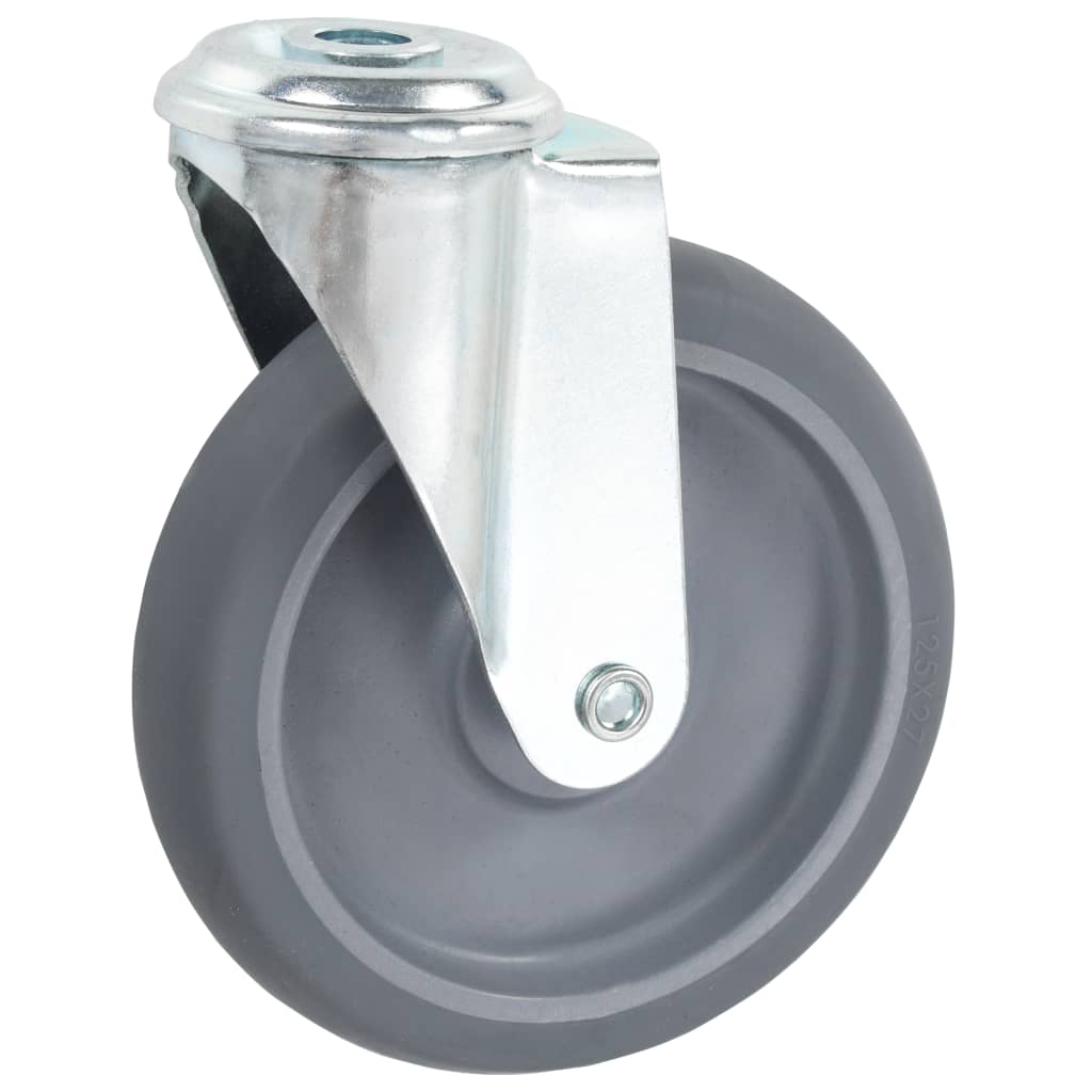vidaXL Roți pivotante cu gaură pentru șurub, 4 buc., 125 mm vidaXL Roți pivotante cu gaură pentru șurub, 4 buc., 125 mm