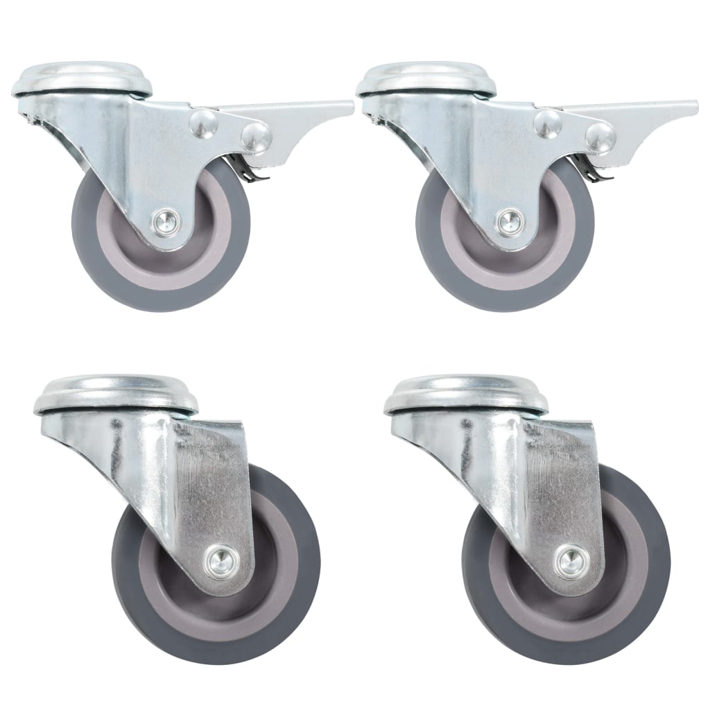 vidaXL Roți pivotante cu gaură pentru șurub, 4 buc., 50 mm vidaXL Roți pivotante cu gaură pentru șurub, 4 buc., 50 mm