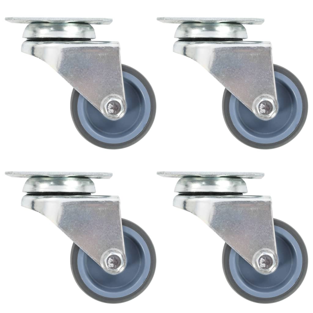 vidaXL Roți pivotante duble, 4 buc., 50 mm