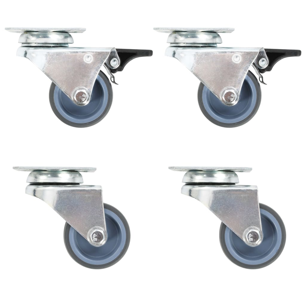 vidaXL Roți pivotante duble, 4 buc., 50 mm vidaXL Roți pivotante duble, 4 buc., 50 mm
