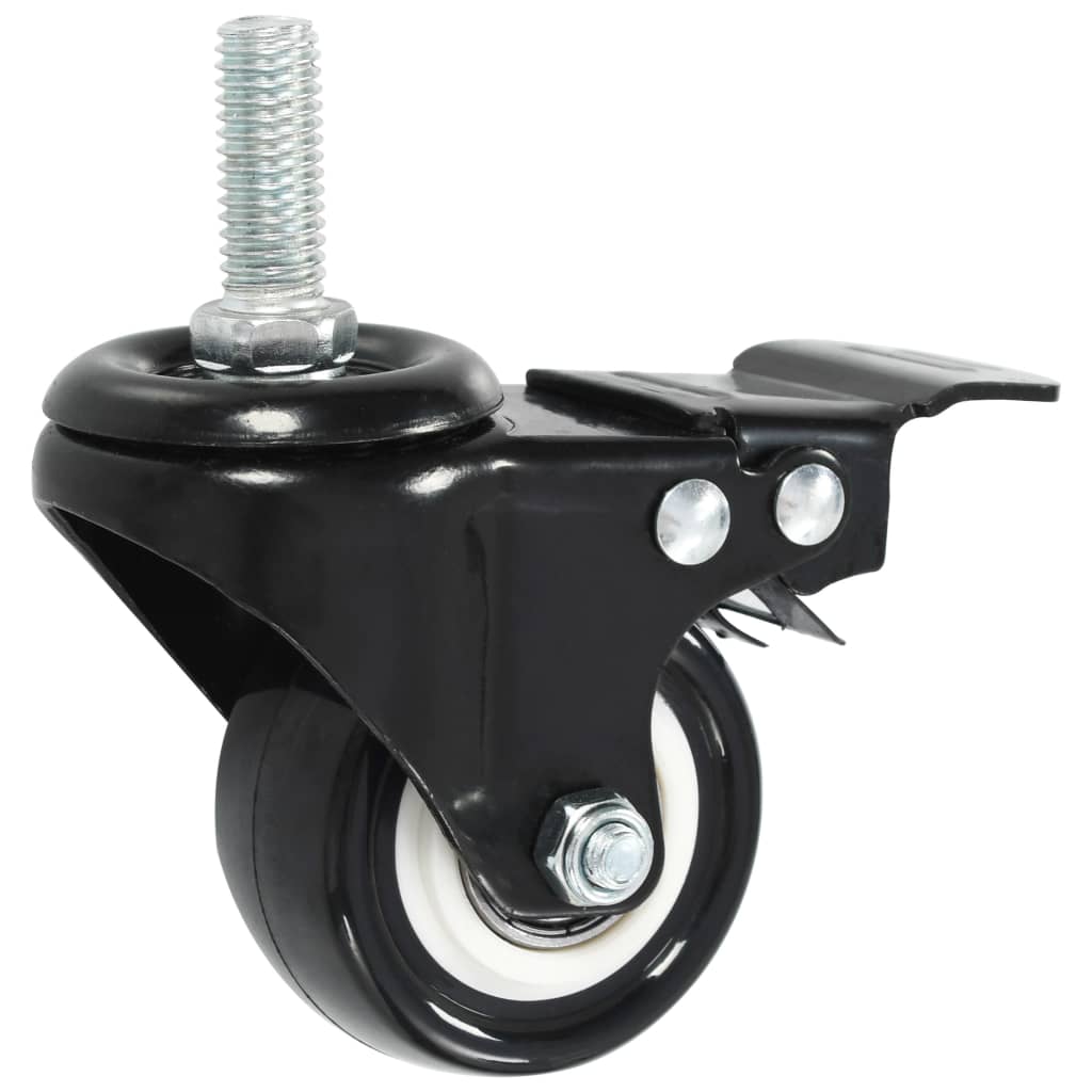 vidaXL Roți pivotante cu frâne, 4 buc., 50 mm vidaXL Roți pivotante cu frâne, 4 buc., 50 mm