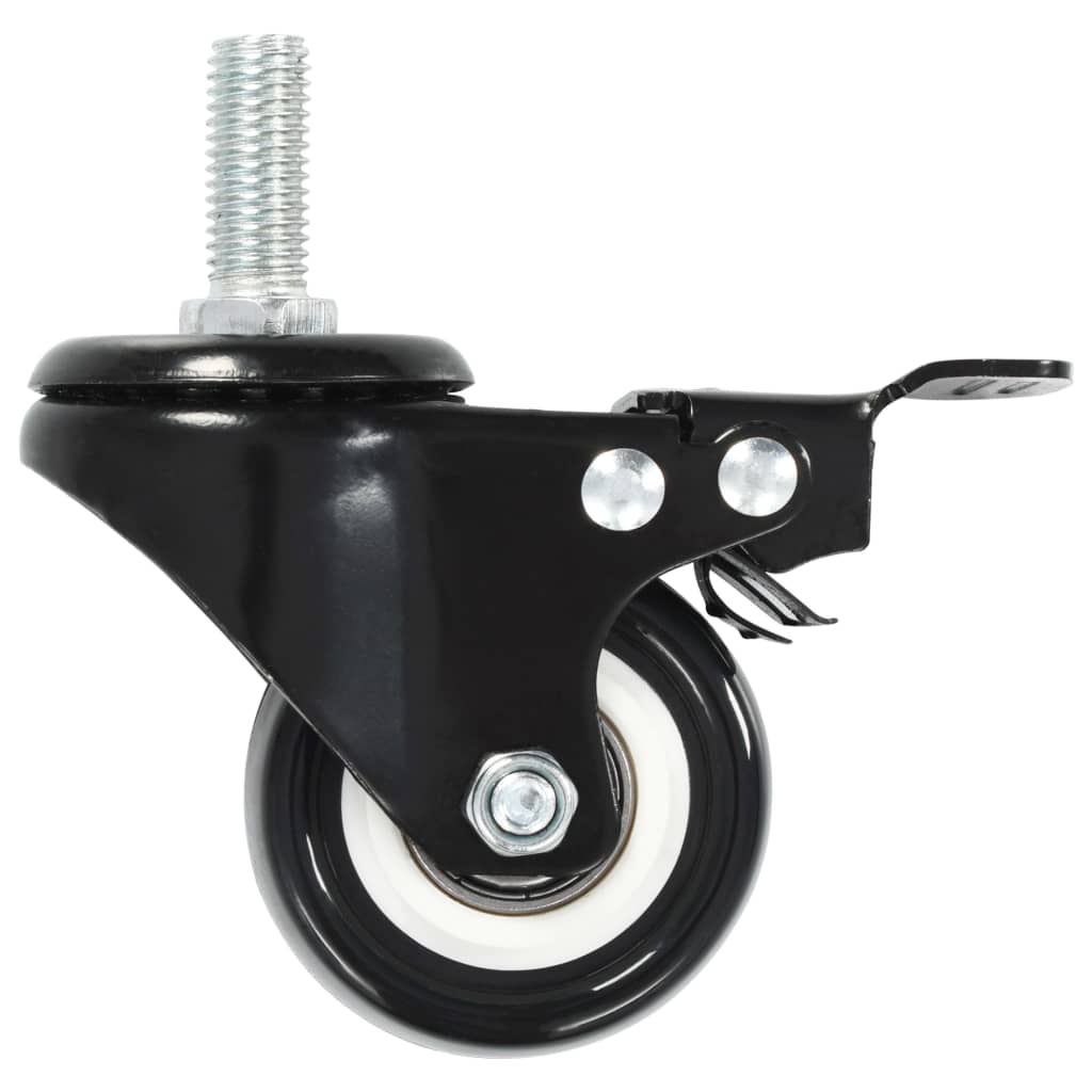 vidaXL Roți pivotante cu frâne, 4 buc., 50 mm vidaXL Roți pivotante cu frâne, 4 buc., 50 mm