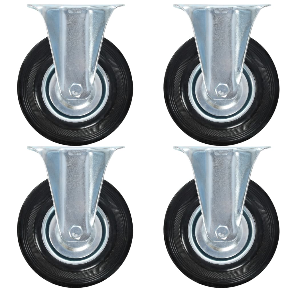 vidaXL Roți fixe, 4 buc., 125 mm vidaXL Roți fixe, 4 buc., 125 mm