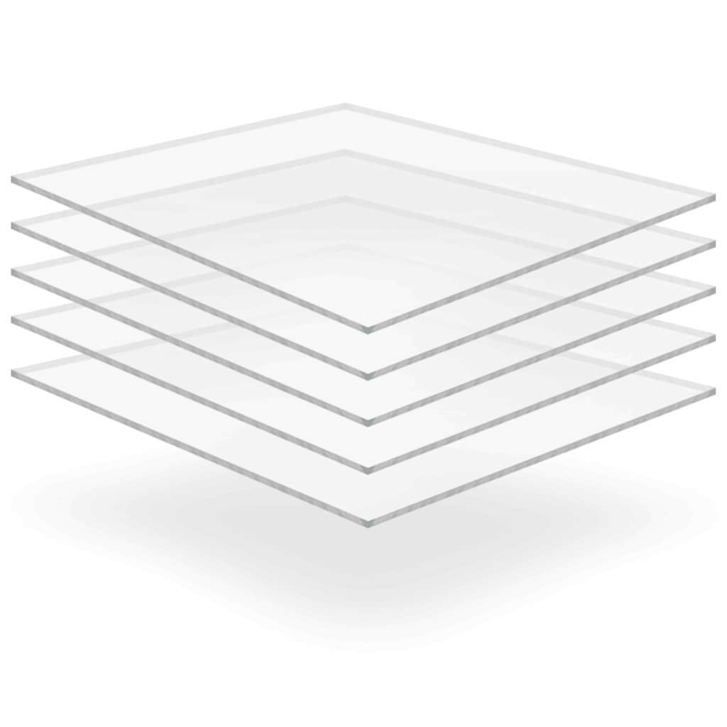 vidaXL Folie de Sticlă Acrilică 5 pcs Transparent 40 x 60 cm Acril vidaXL Folie de Sticlă Acrilică 5 pcs Transparent 40 x 60 cm Acril
