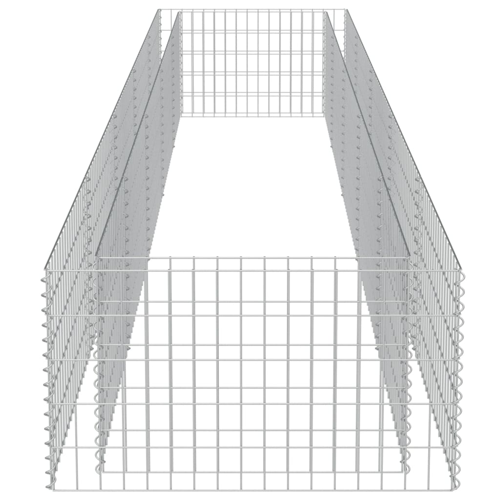 vidaXL Strat înălțat gabion, 450 x 90 x 50 cm, oțel galvanizat