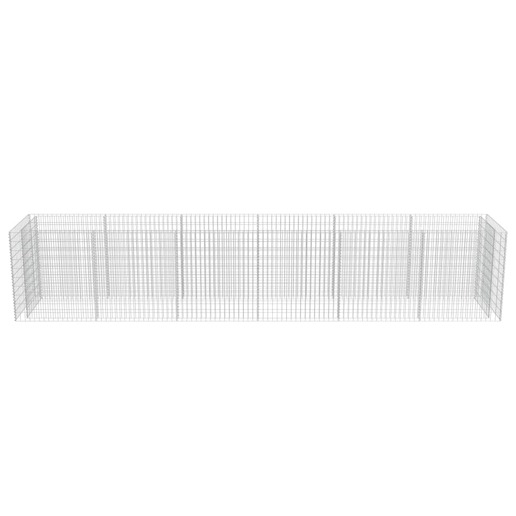 vidaXL Strat înălțat gabion, 540 x 90 x 100 cm, oțel galvanizat