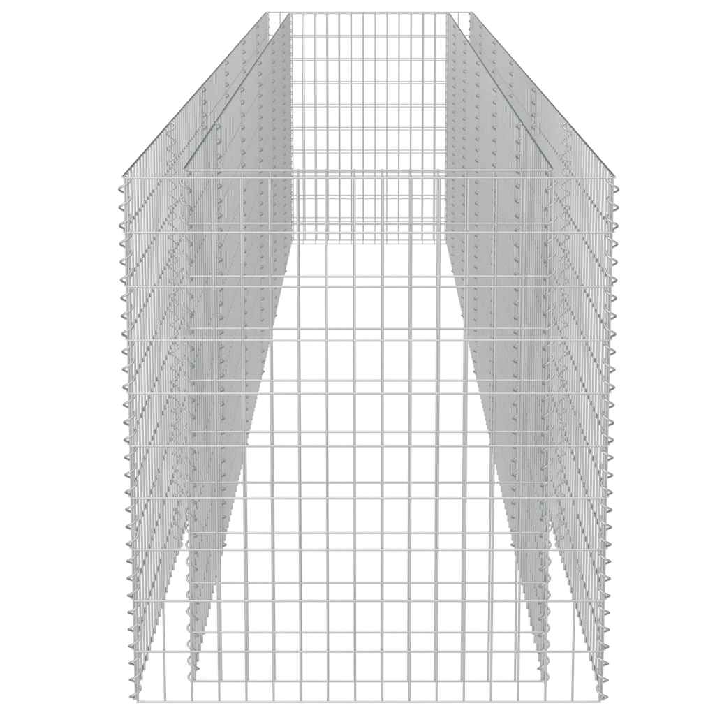 vidaXL Strat înălțat gabion, 540 x 90 x 100 cm, oțel galvanizat