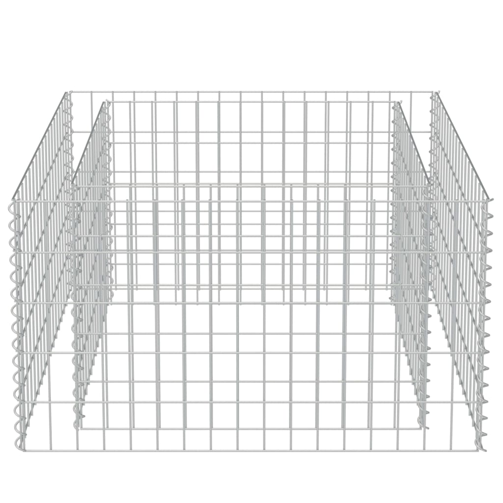 vidaXL Strat înălțat gabion, 90 x 90 x 50 cm, oțel galvanizat