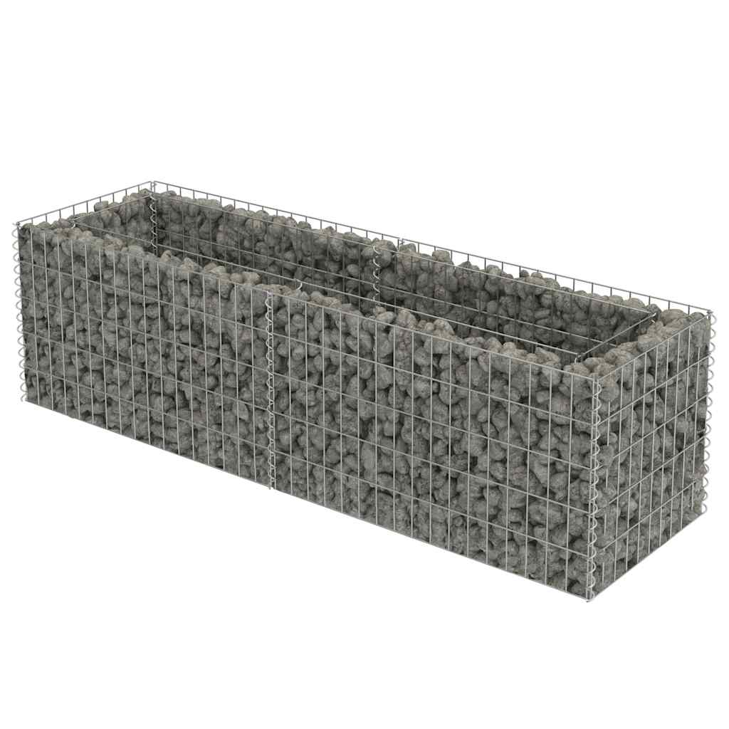 vidaXL Strat înălțat gabion, 180 x 50 x 50 cm, oțel galvanizat