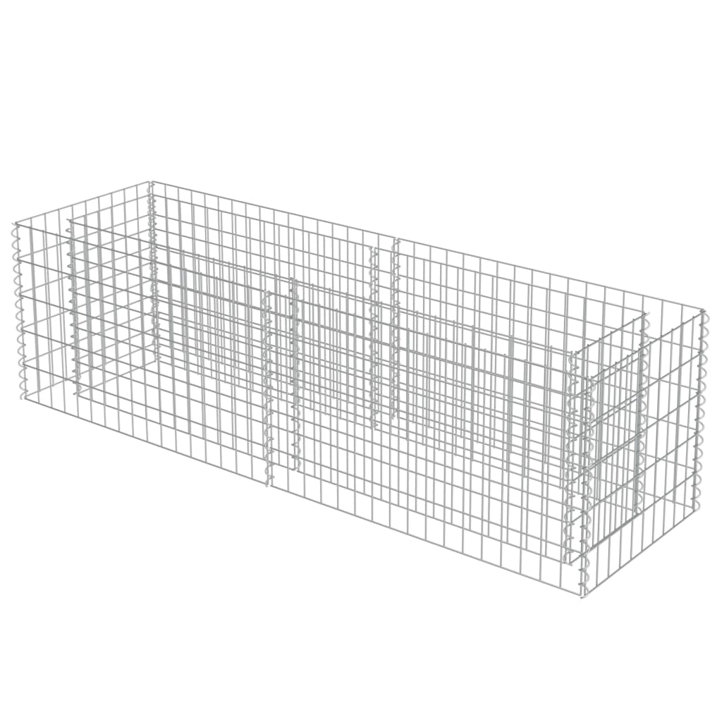 vidaXL Strat înălțat gabion, 180 x 50 x 50 cm, oțel galvanizat