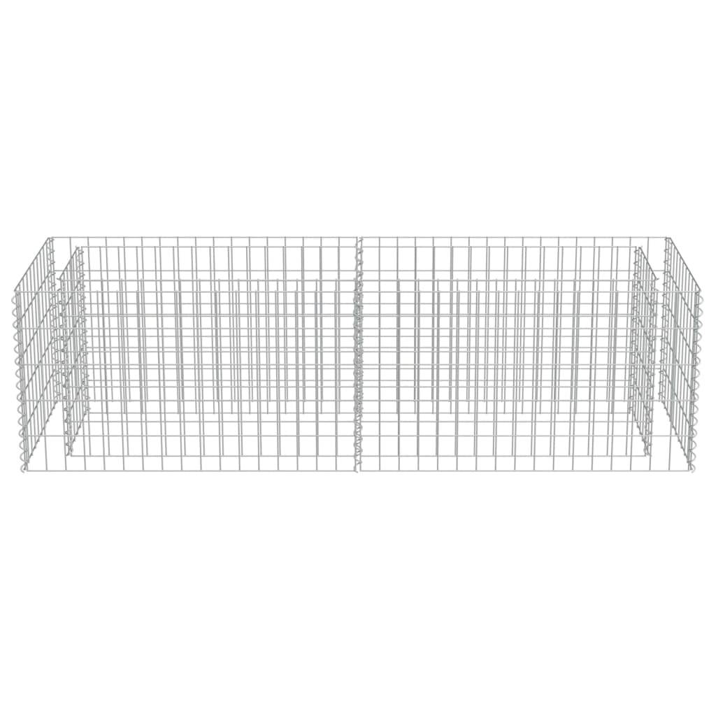 vidaXL Strat înălțat gabion, 180 x 50 x 50 cm, oțel galvanizat