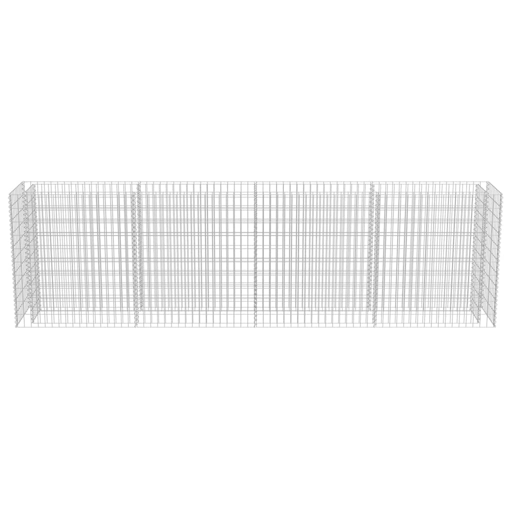 vidaXL Strat înălțat gabion, 360 x 50 x 100 cm, oțel galvanizat