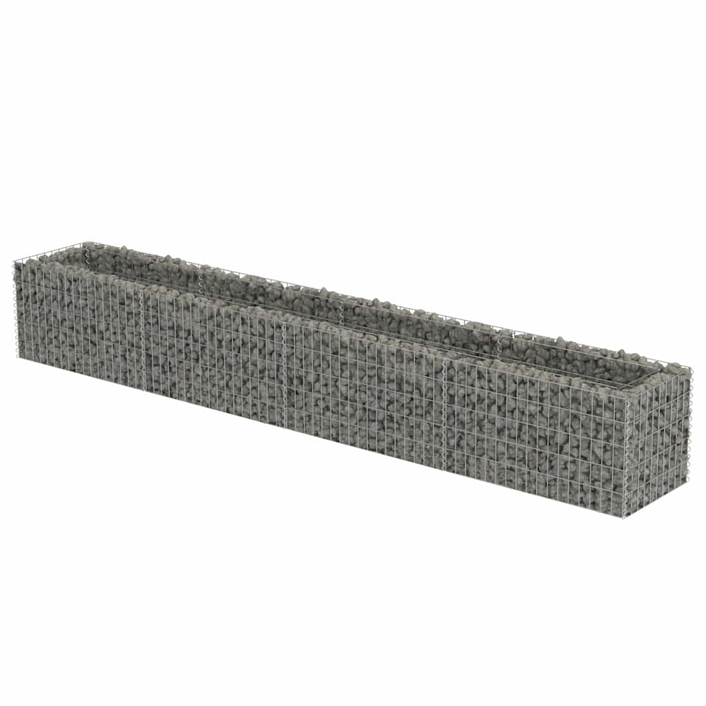 vidaXL Strat înălțat gabion, 360 x 50 x 50 cm, oțel galvanizat
