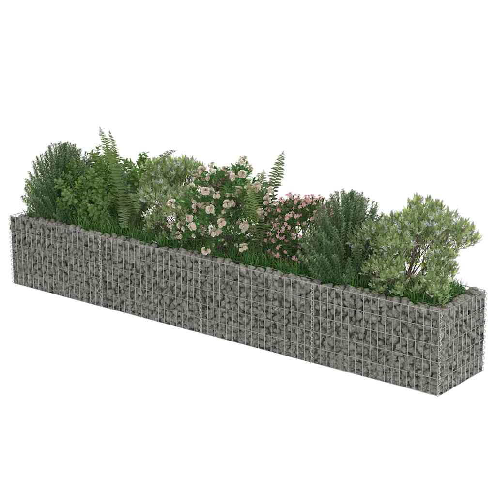 vidaXL Strat înălțat gabion, 360 x 50 x 50 cm, oțel galvanizat